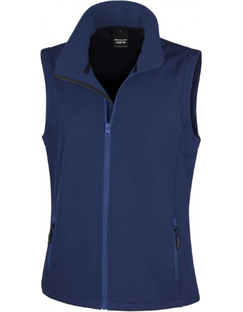 Vestă softshell cu 2 straturi pentru femei, imprimabilă